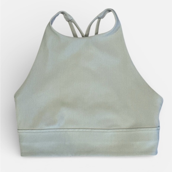 Lululemon Energy High-Neck Longline Ribbed Luxtreme Sports Bra Top Size 6 - Picture 3 of 6